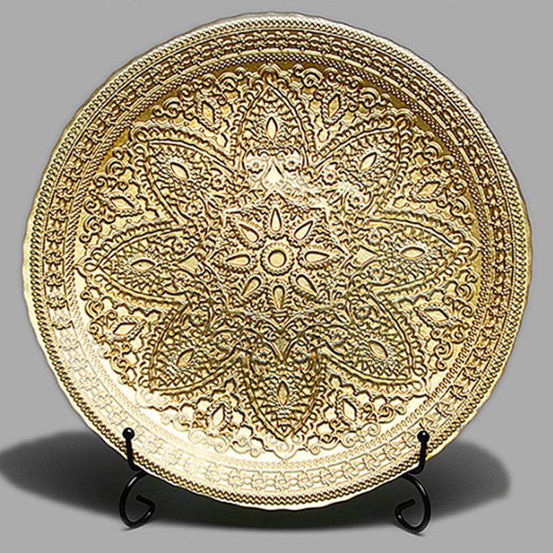glass charger plate 1 Wholesale Glass Charger Plate PZ-034 - Image 1